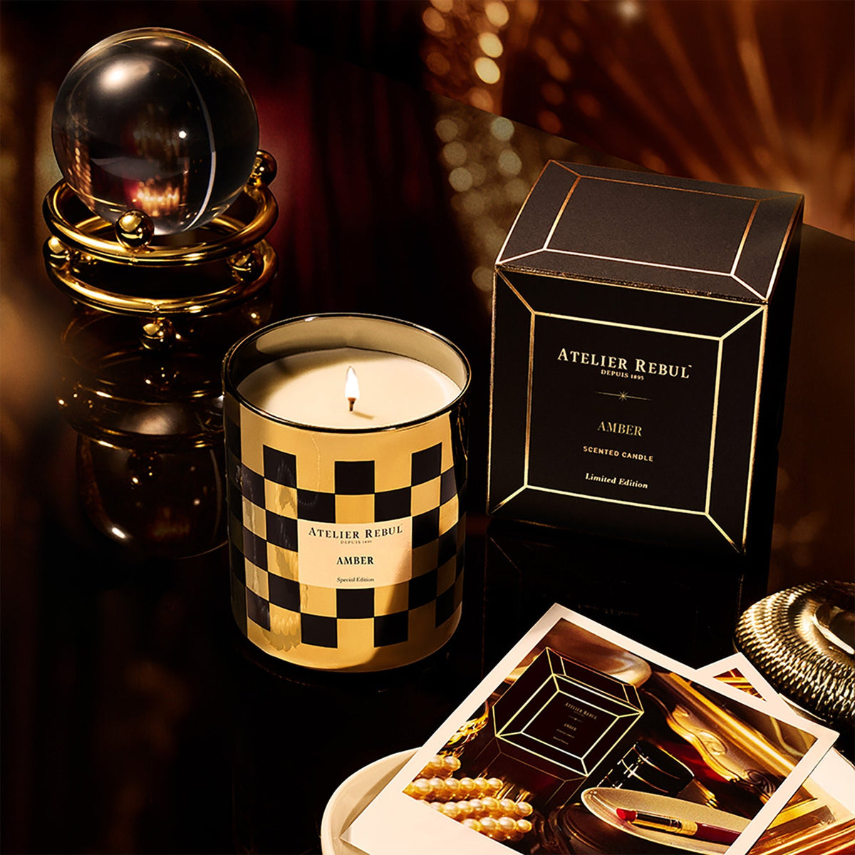 Amber Geurkaars 210g - Atelier Rebul