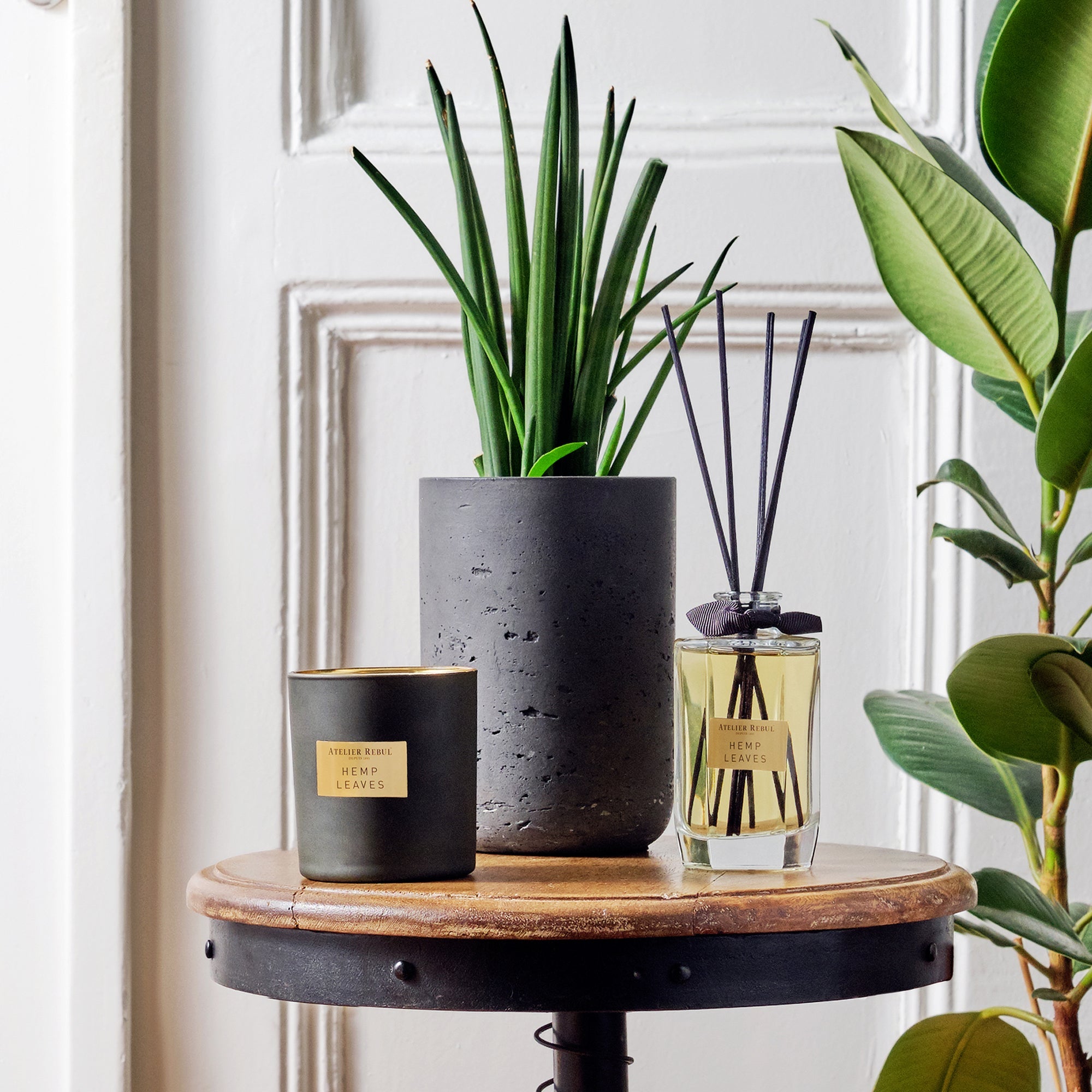 Hemp Leaves Geurkaars 210g - Atelier Rebul